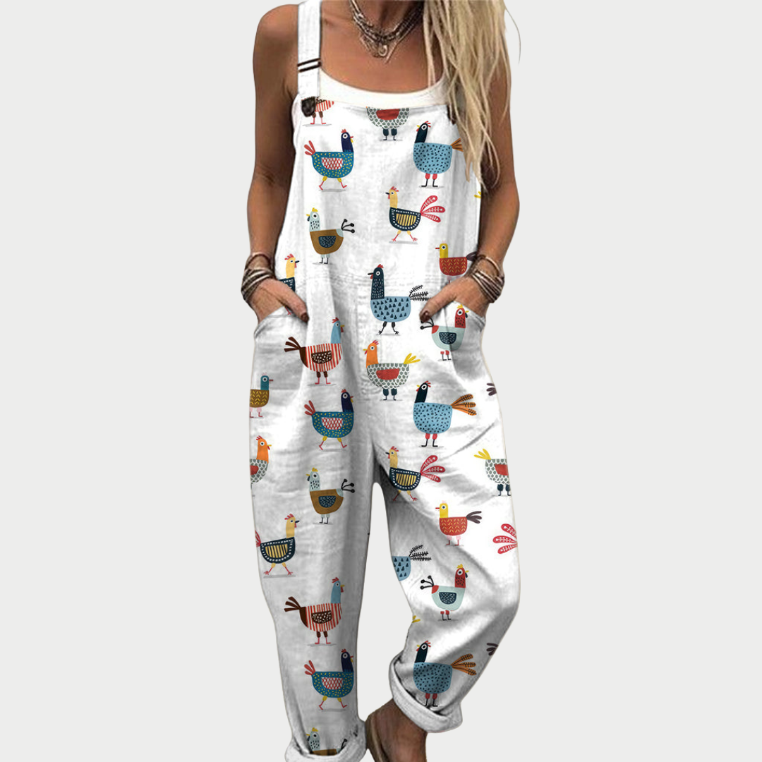 Bequeme Bedruckte Latzhose