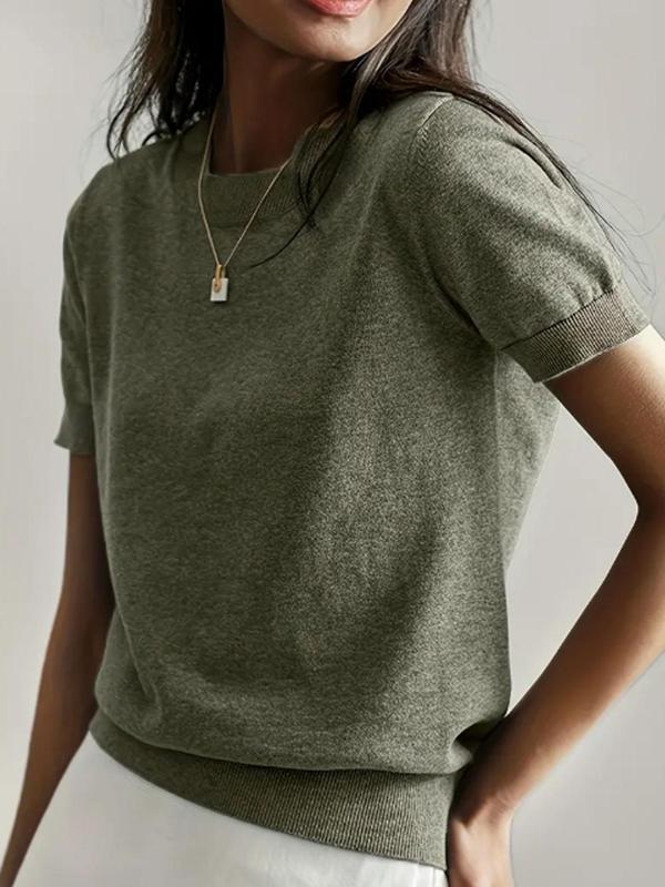 Hannelore™ – Samtweiche | Strick-Basic mit Rundhalsausschnitt