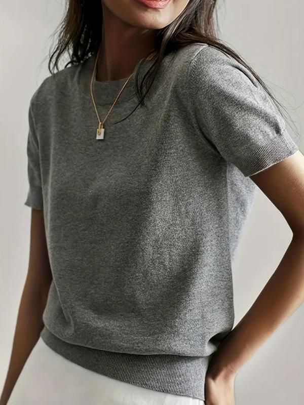 Hannelore™ – Samtweiche | Strick-Basic mit Rundhalsausschnitt
