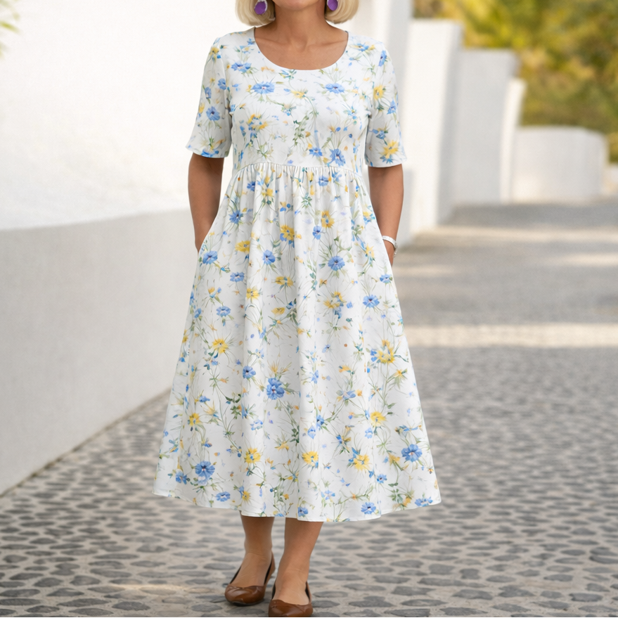Robin™ - Blumiges Midikleid