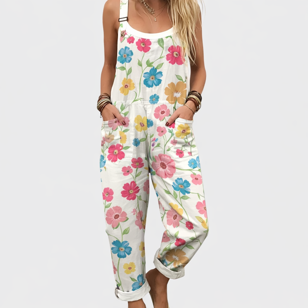 Bequeme bedruckte Latzhose