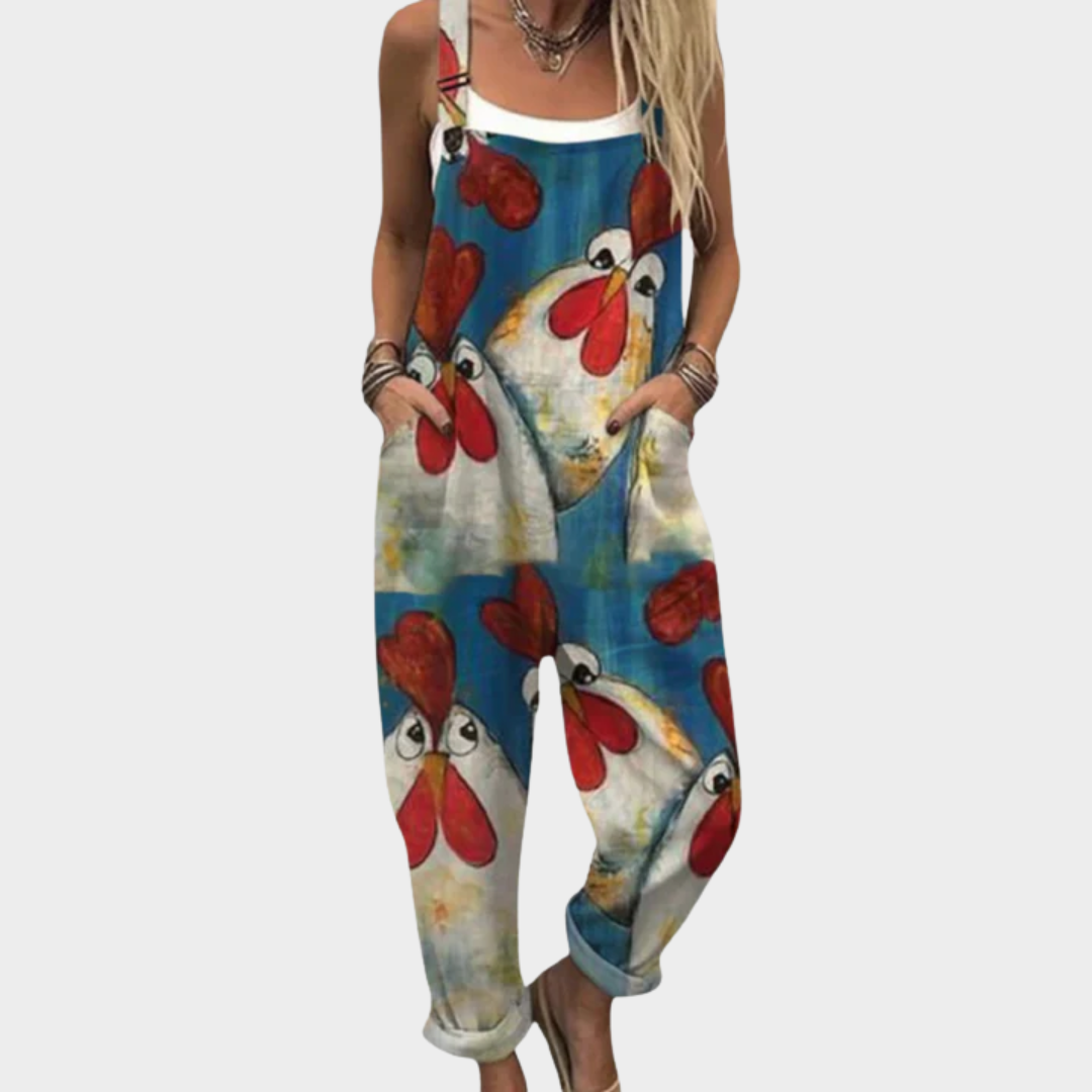 Bequeme Bedruckte Latzhose