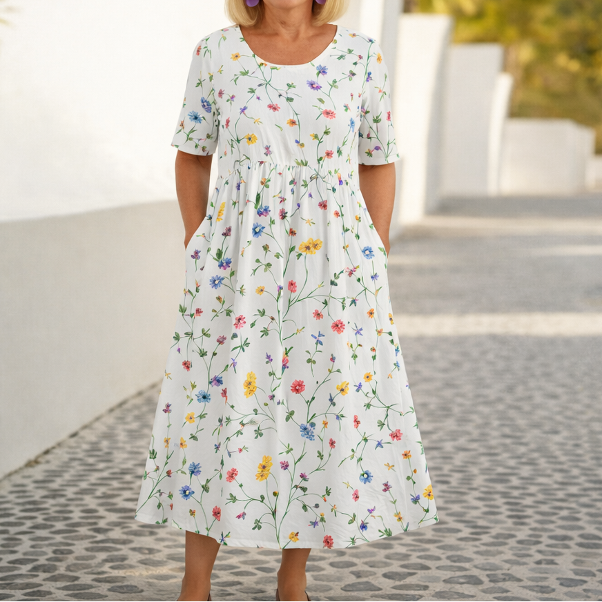 Robin™ - Blumiges Midikleid