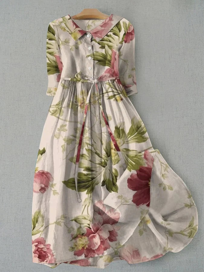Vivienne - Klassisch Elegante Blumige Kleid